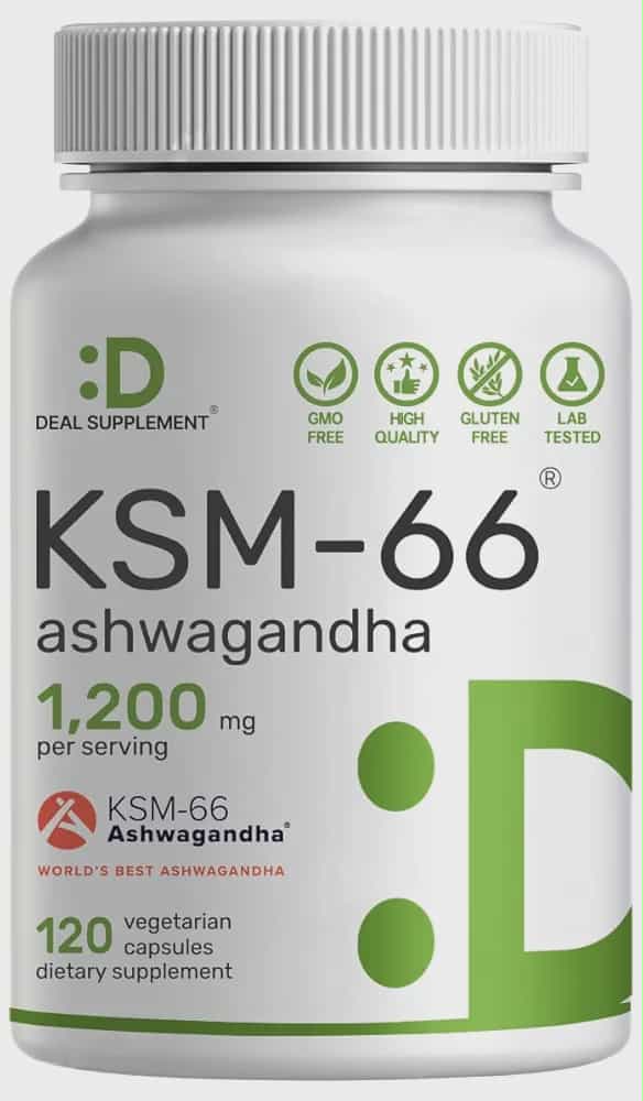Deal Supplement KSM-66 Ashwagandha - 1,200mg - 120 Capsules