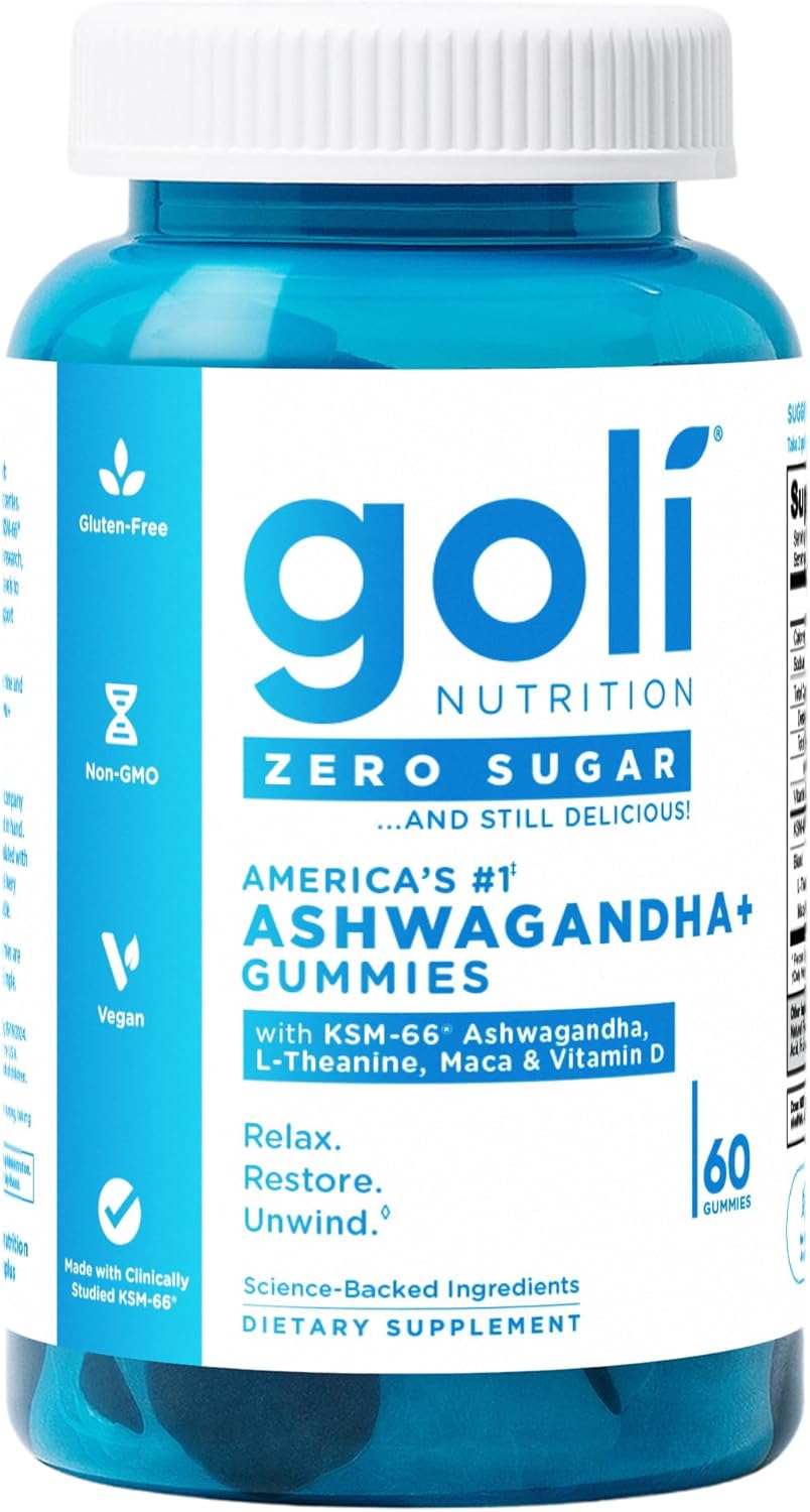 goli Nutrition Ashwagandha+ Gummies - 60 Gummies Zero Sugar