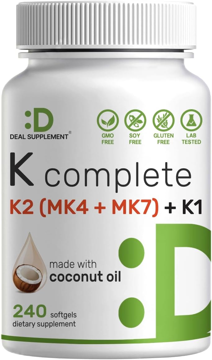 Deal Supplement K Complete K1 + MK4 + MK7 - 240 Capsules