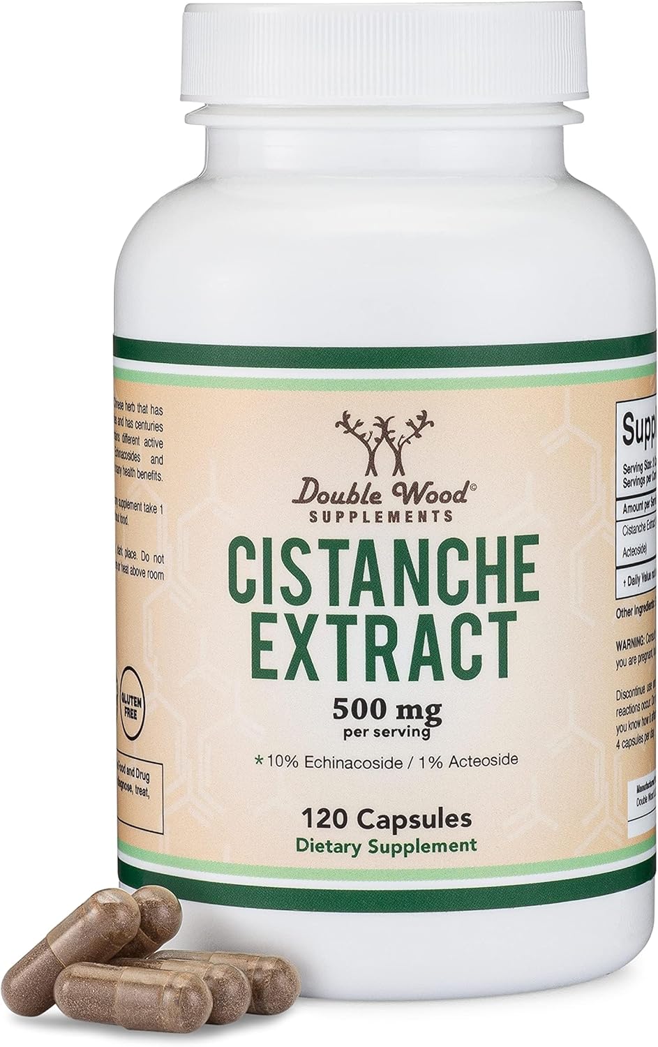 Double Wood Cistanche Extract - 500mg - 120 Capsules