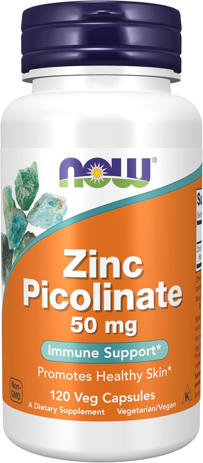 NOW Zinc Picolinate - 50mg - 120 Veg Capsules