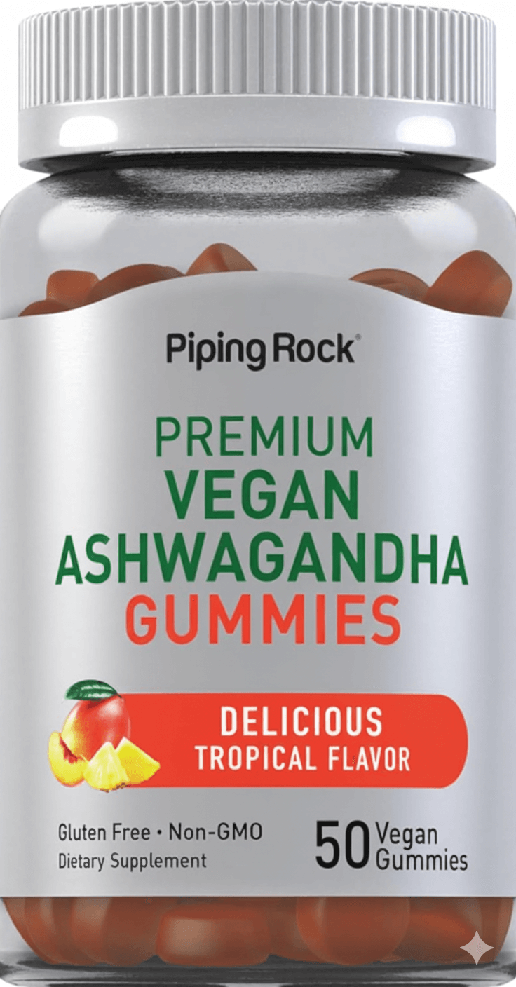 Piping Rock Vegan Ashwagandha - 50 Gummies